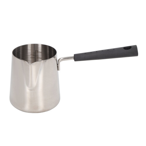 Pot à lait en acier inoxydable avec longue poignée