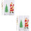 4Sets DIY Cross Stitch Bookmark Materials Kit Assorted Color Polyester 7
