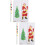 4Sets DIY Cross Stitch Bookmark Materials Kit Assorted Color Polyester 8