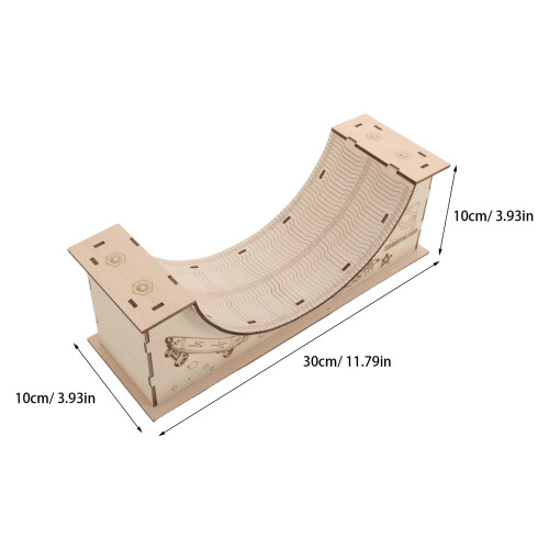 Rampe Park Fingerboard Bois Khaki, Jeu Stable Polyvalent 1