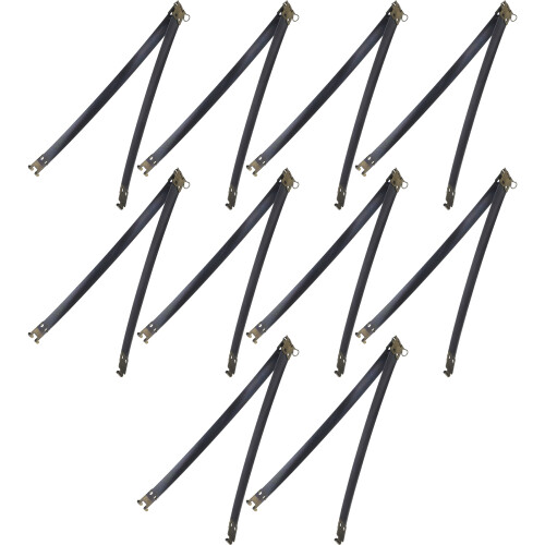 30Pcs Metal Internal Flex Frames Handbag Hinges Spring Clips Dark Blue 1