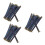 30Pcs Metal Internal Flex Frames Handbag Hinges Spring Clips Dark Blue 5