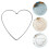 10Pcs Silver Heart Shaped Metal Hoops for Macrame Craft and Wall Decor 10