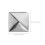 80Pcs Silver Square Pyramid Rivets Durable Four-Jaw Studs for Clothing 2