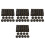 144Pcs Black Acrylic Number Cubes Six Sided Engraved Math Tokens 5