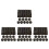 144Pcs Black Acrylic Number Cubes Six Sided Engraved Math Tokens 6
