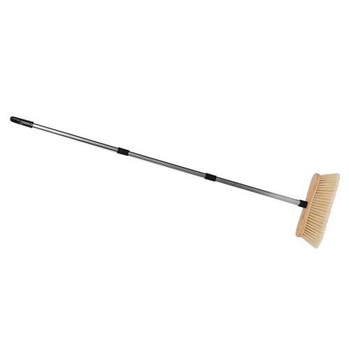 3Sets Outdoor Sweeping Brush with Stiff Bristles and Bamboo Handle 1