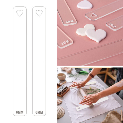 Acrylic Clay Thickness Ruler Clay Depth Guide Pottery Tools-6mm 2