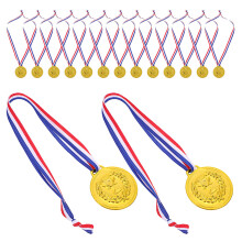 125Stk Vielseitige Goldene Sportmedaillen Mit Band Für Kinder
