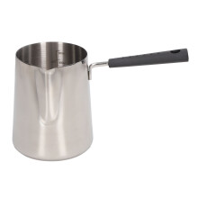 Pot à lait en acier inoxydable avec longue poignée