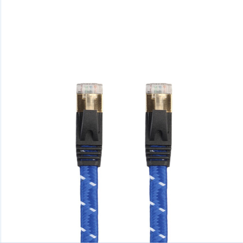 1Câble Ethernet Cat7 Nylon Multi Usage Connecteur Or Haute 2