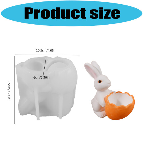 Craft Silicone Mould for Eggs Shell Rabbits Statues Simple 2