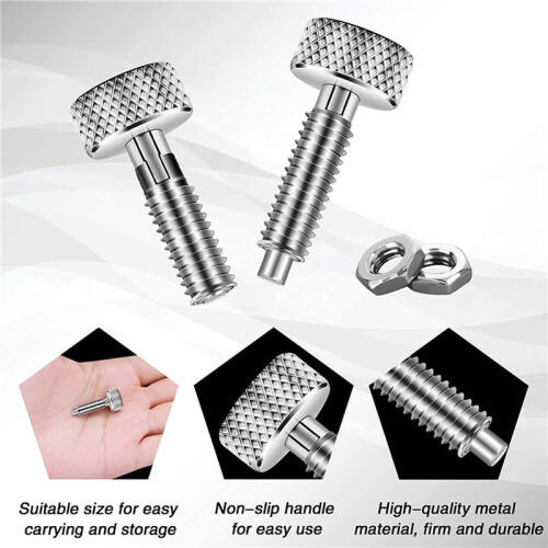4 Pcs Hand Retractable Spring Plunger Stainless Steel Lock Out M6 Type Quick Release Pins for Rolling Toolbox Packout 2
