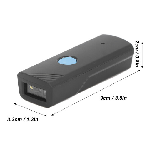 2.4G Wireless Barcode Scanner 1D/2D Mini BT USB, 9x3.3x2cm 1