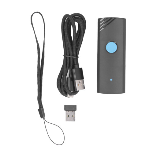 2.4G Wireless Barcode Scanner 1D 2D Mini BT USB, 9x3.3x2cm 2