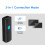 2.4G Wireless Barcode Scanner 1D 2D Mini BT USB, 9x3.3x2cm 6