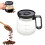 Large Capacity Transparent Tea Cup With Handle Straw Lid Clear 2