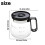 Large Capacity Transparent Tea Cup With Handle Straw Lid Clear 3