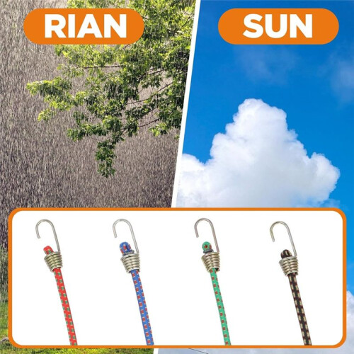 Pacote com 12 Cordas Elásticas Pequenas com Ganchos de 10 Polegadas, Tiras Elásticas de Borracha Multicoloridas para Suporte de Teto de Bicicleta, 2