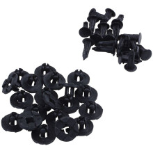 100 Pcs Plastic Rivets for Clip Screw Type Fastener, Black