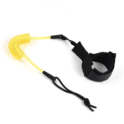 4ft Coiled Surfboard Leash TPU Rope with Adjustable Ankle Strap 2