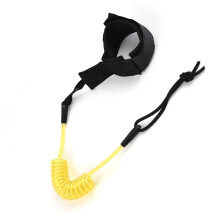 4ft Coiled Surfboard Leash TPU Rope with Adjustable Ankle Strap