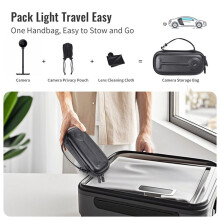 Ipega Camera Storage Bag JYS-NS2316 for 2,Scratch-Proof PU Bag with Durable Handle,Privacy Pouch & Lens Cloth