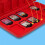 24 in 1 Game Card Case Holder Hard Shell Protective 3D Pattern Game Card Storage Box for   Lite OLED 3