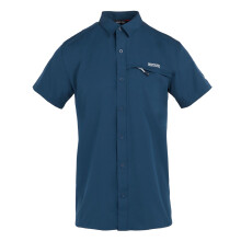 (S, Moonlight Denim) Regatta Mens Packaway Short-Sleeved Travel Shirt