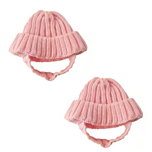 (1 Packung) Haustier-Strickmütze – weiche Mütze für-Rosa 2