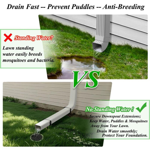 Downspout Bracket,Heavy Duty Size-Adjustable Storm-Proof Downpipe Bracket,Easy Install,for Lawn,Yard & Industrial Use 2