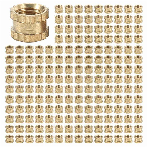 M3 X 3mm Female Thread Brass Knurled Threaded Insert Embedment Nuts 1000PCS
