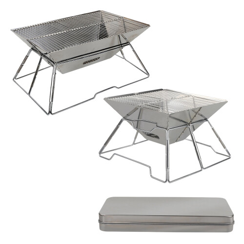 Thin Untarnished Transportable Barbecue For Firewood Cooking-B4 1