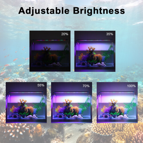 Adjustable Brightness USB Power Aquarium Light with 6 Rows-38cm 2