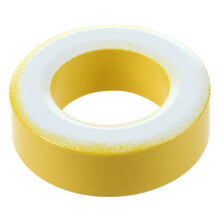 8 Pcs 33mm x 19mm x 11mm Yellow White Iron Core Ferrite Rings Toroid
