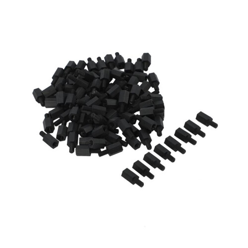 500Pcs M3 Thread 8mm+6mm PCB Fixed Nylon Hex Standoff Spacer Pillar 2