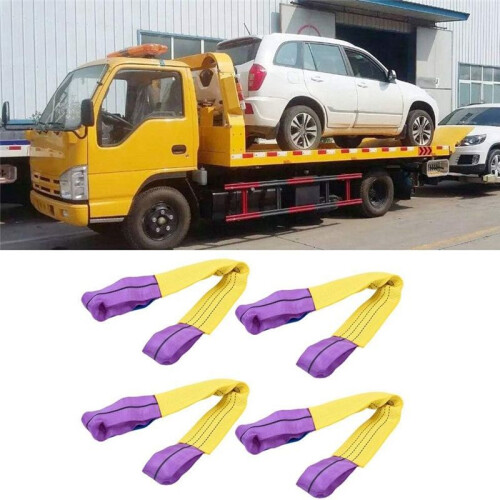 4pcs Tie Down Straps Soft Loop Tie Down Straps Heavy Duty Tie Down Axle Straps Car Retractable Tie Down Loops 2