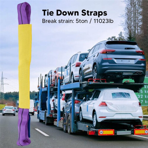 4pcs Tie Down Straps Soft Loop Tie Down Straps Heavy Duty Tie Down Axle Straps Car Retractable Tie Down Loops