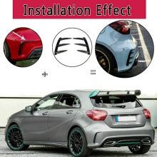 4x Car Rear Bumper Lip Spoiler Canards for W176 A200 A250 A45 AMG
