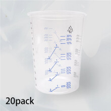 40Pcs Plastic Disposable Paint Mixing Cup Measurements Cups for Resin Epoxy pour 600ML