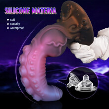 (L) Monster Tentacle Long Dildo Anal Dildo Realistic Huge Silicone Dildo Anal Sex Toy with Suction Cup for G Spot&P Spot Stimulation Alien Butt Plug