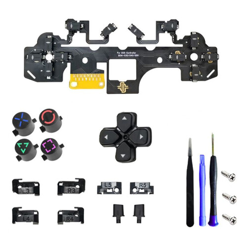 2X Ergonomic Micro- Tactile Clicky Hair Trigger Kit for PS5 Controller BDM-030/040/050 12Key A 2