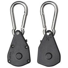 24Pcs 1/8 Inch Heavy-Duty Adjustable Growth Light Ratchet Rope Hanger, Used for Gardening of Growing Lamps
