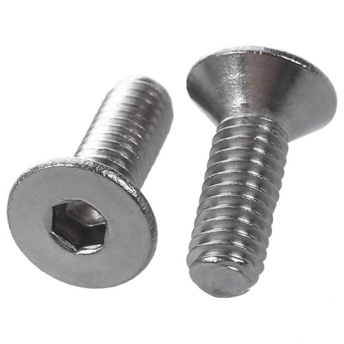 150 Pcs Stainless Steel Countersunk Screws, Hexagon Socket Hex Key Bolts M4 x 12mm 2