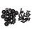 45 Pcs Push in Expanding Screw Panel Clips Plastic Rivet Black 8Mm Hole & 32Mm Long 3
