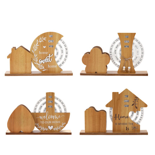 Easy to Use Manual Rotating Calendar-Boat shaped pen hold 1