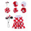 Hundekleid mit Polka-Dot-Muster, Größe L, Rot-Weiß, Polyester 5