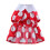 Hundekleid mit Polka-Dot-Muster, Größe L, Rot-Weiß, Polyester 7