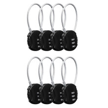 8 Pieces Combination Lock 3 Digit Outdoor Waterproof Padlock for School Gym Locker, Sports Locker, Fence, Toolbox, Gate