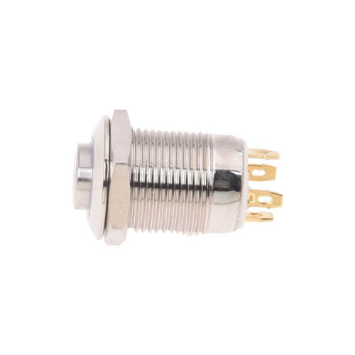 5X 3V Push Button  Doorbell Button  LED 12 mm Silver